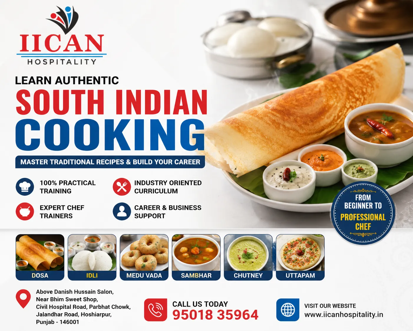 Medu Vada Making Course in Hoshiarpur | South Indian Snack Training