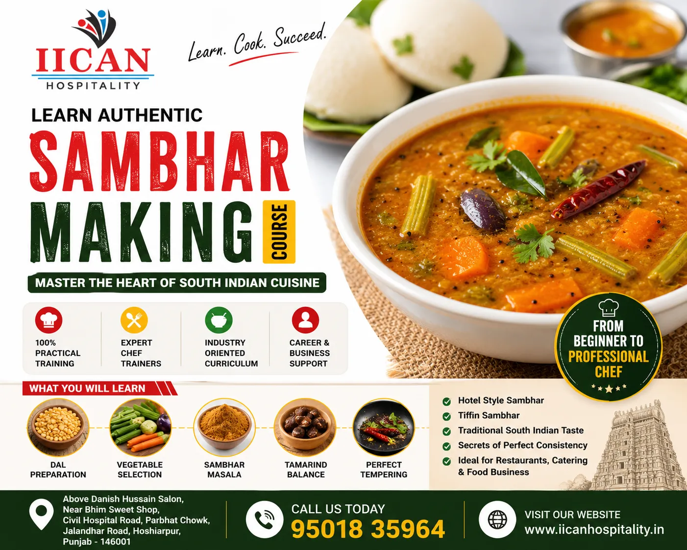 Sambhar Making Course in Hoshiarpur | Learn Authentic South Indian Sambhar
