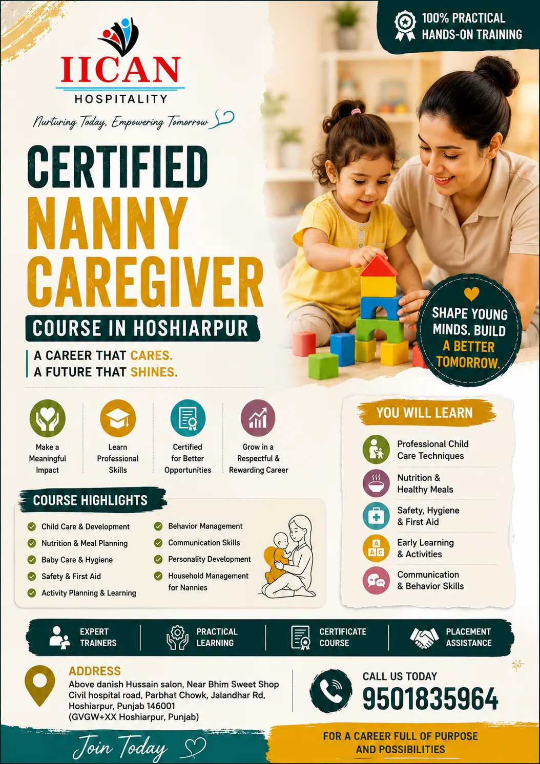 Certified Nanny Caregiver Course in Hoshiarpur