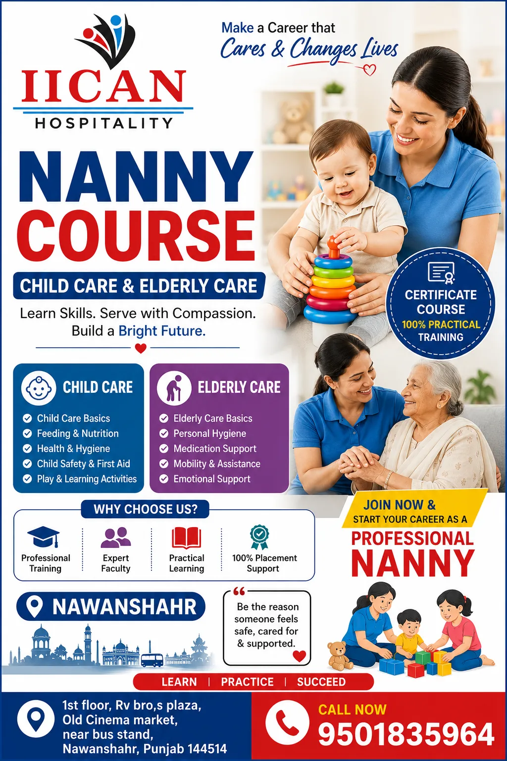 Nanny Course in Nawanshahr for Child Care and Elderly Care