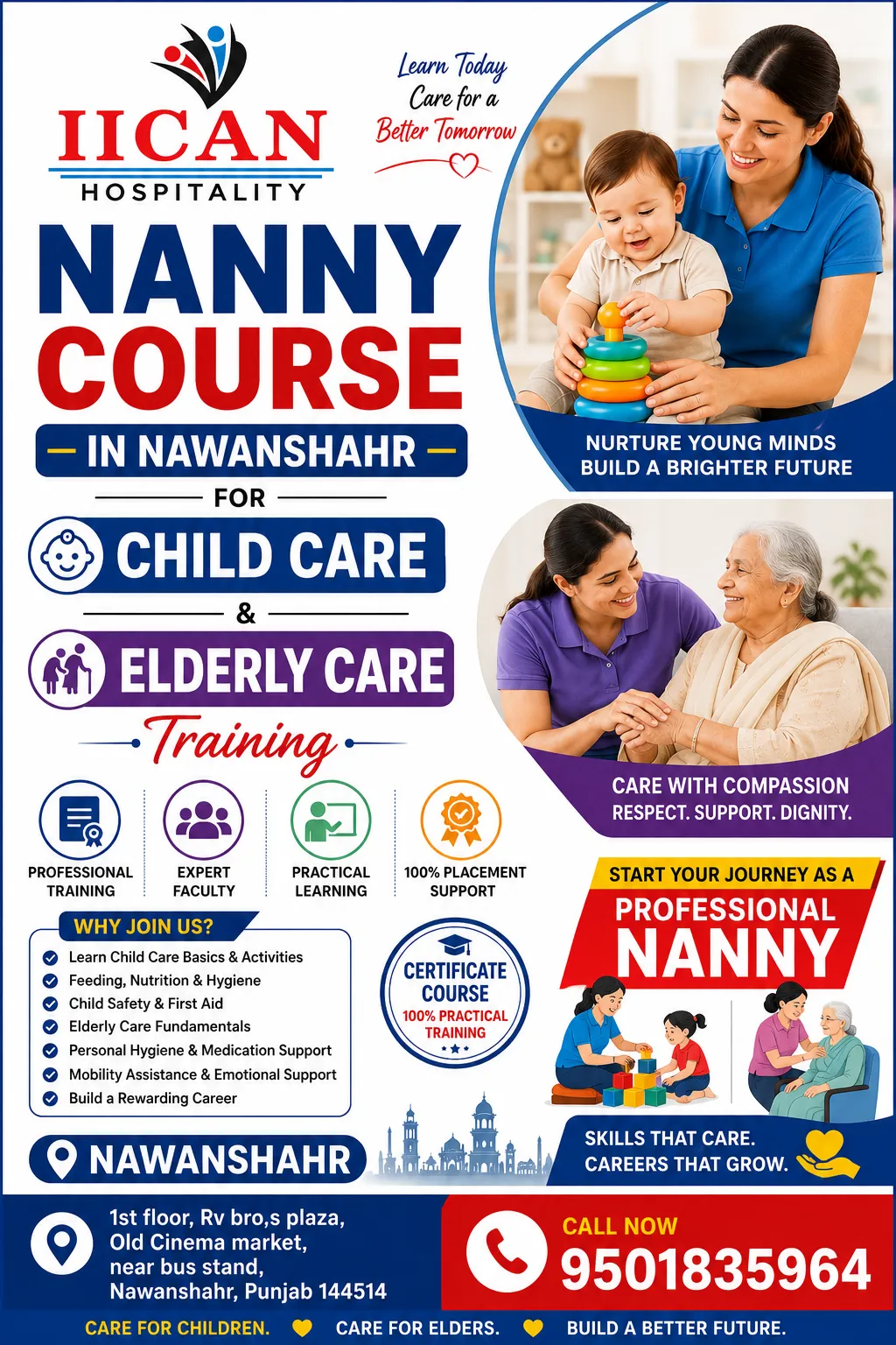 Nanny Course in Nawanshahr for child care and elderly care training.