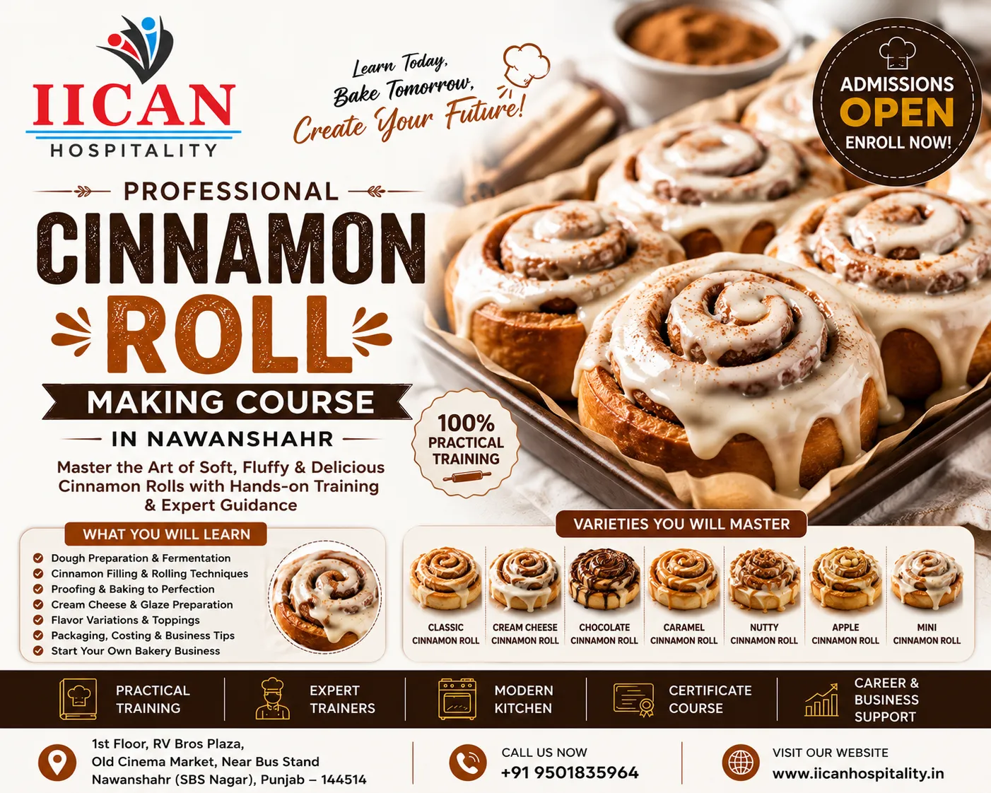 Cinnamon Roll Making Course in Nawanshahr