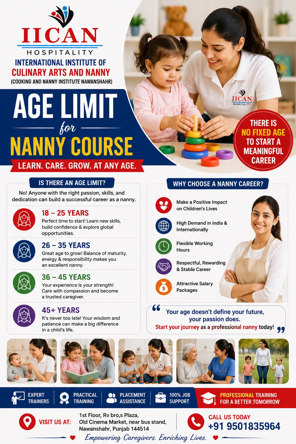 age limit for nanny course in Nawanshahr