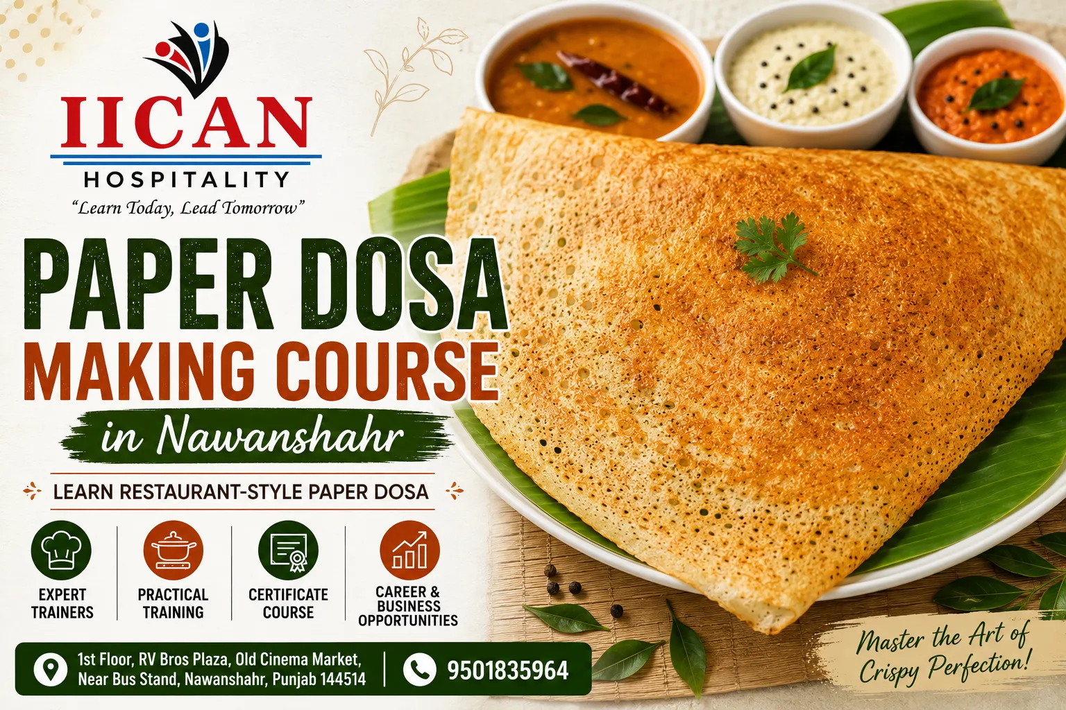 Paper Dosa Making Course in Nawanshahr