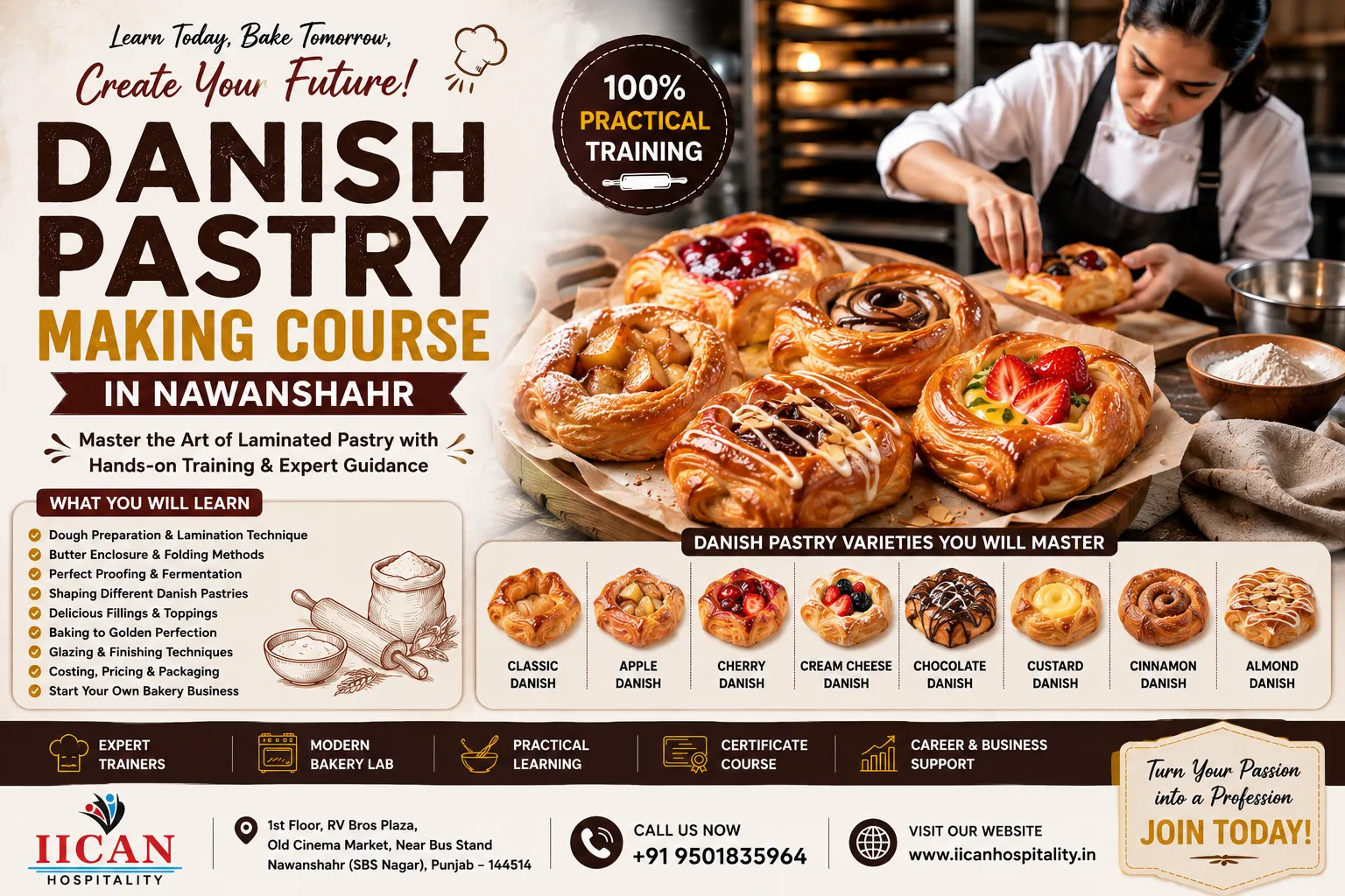 Danish Pastry Making Course in Nawanshahr