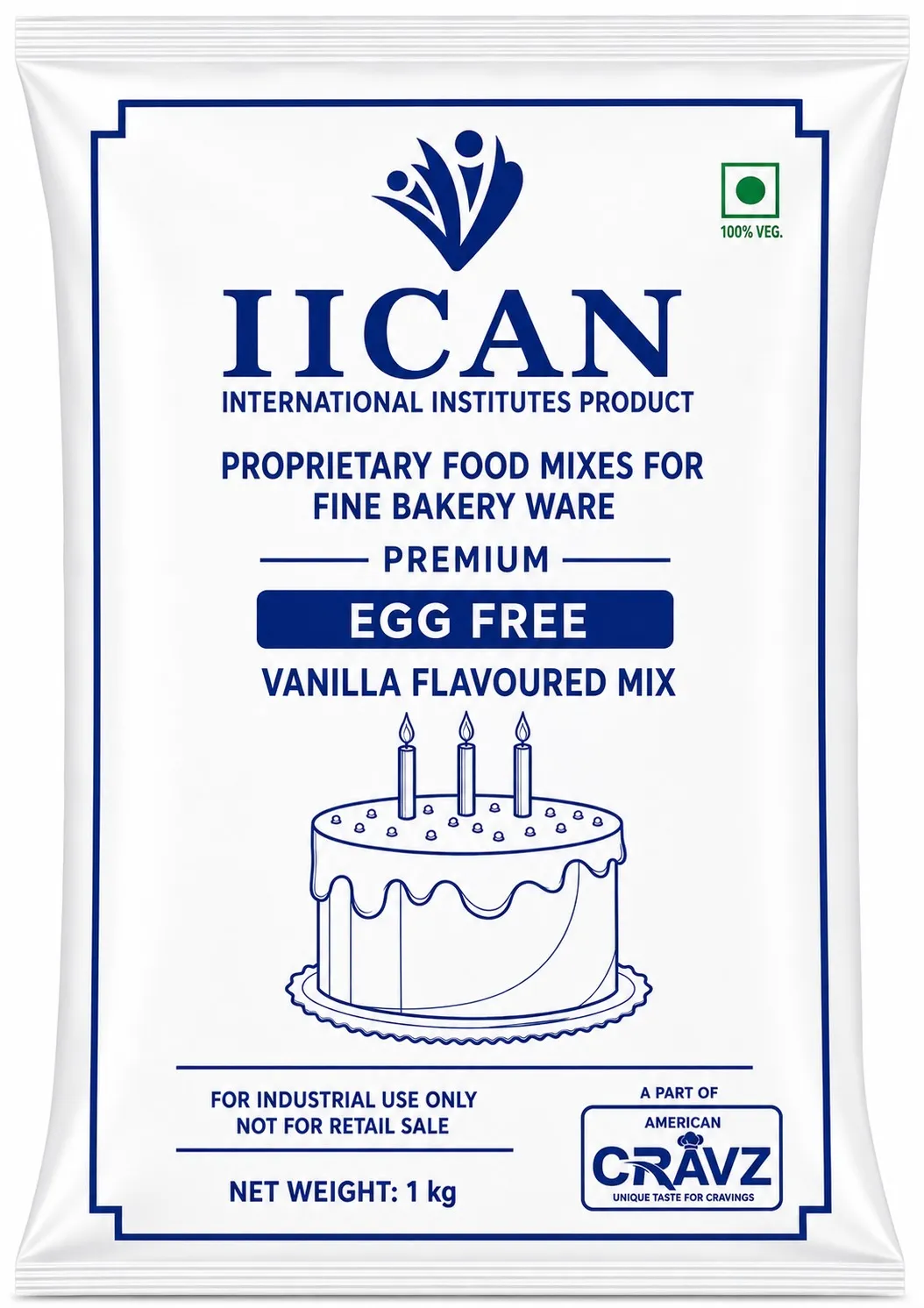 IICAN Premium Egg Free Vanilla Flavoured Mix